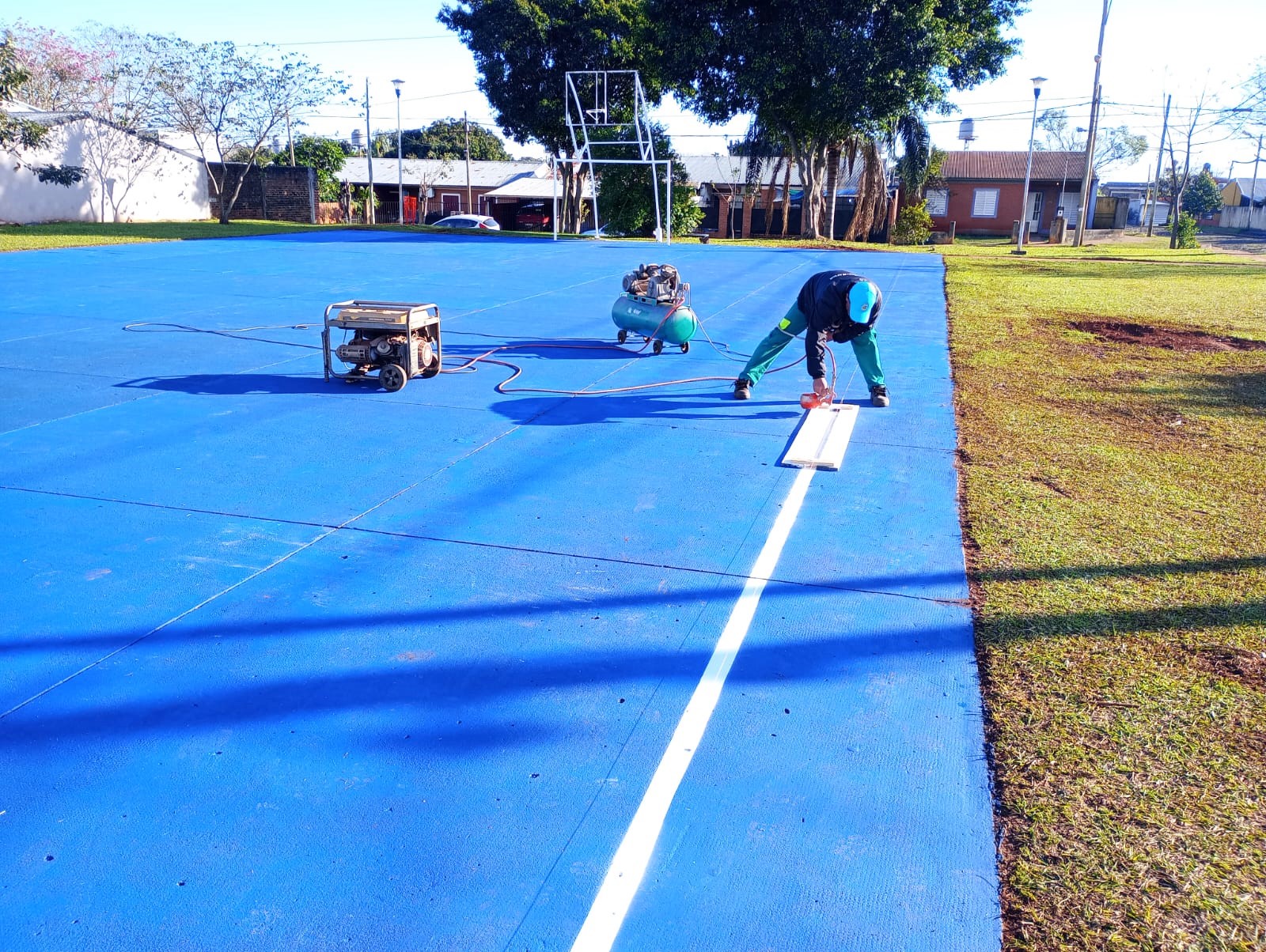 Realizan arreglos en la Plaza del Barrio Prosol II