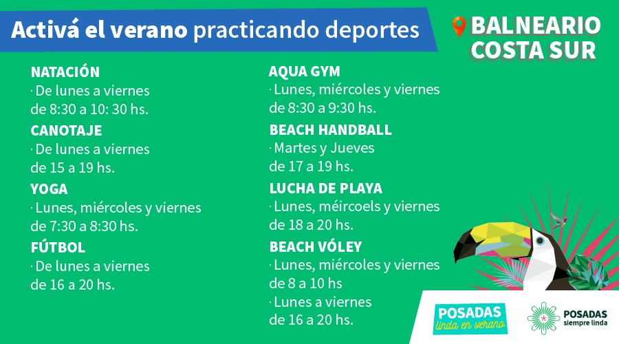 Actividades en Costa Sur